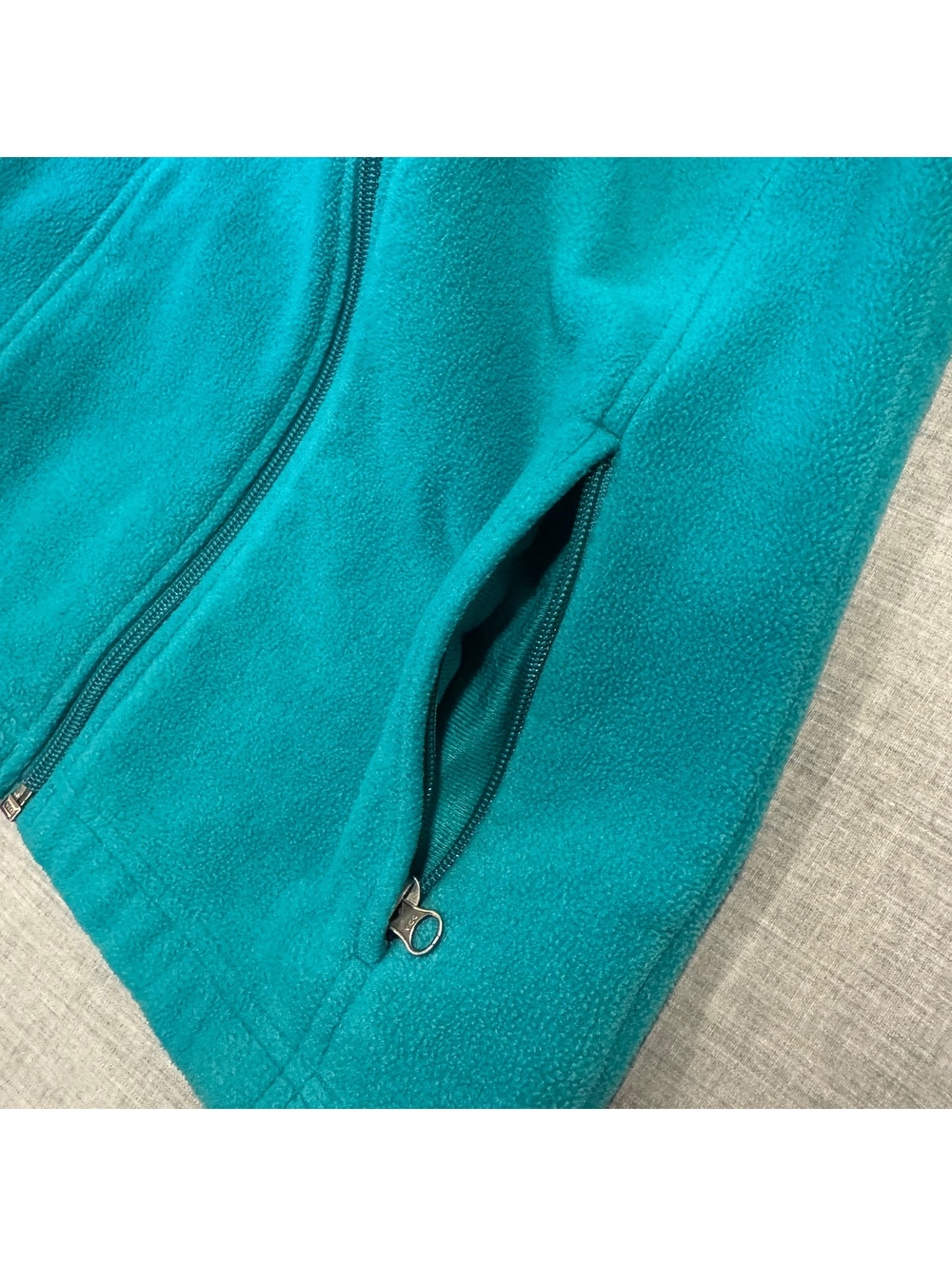 Columbia teal full zip fleece jacket - Picture 3 of 10